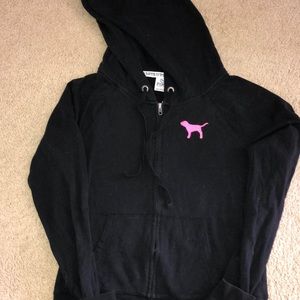 Black PINK Zip Up Hoodie